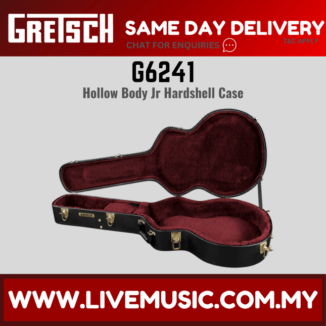 Gretsch G6241 Hollow Body JR Hardshell Case, Black