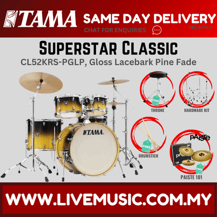 Tama Superstar Classic CL52KRS 5-Piece With Paiste101 Cymbal Set - ( CL-52KRS )