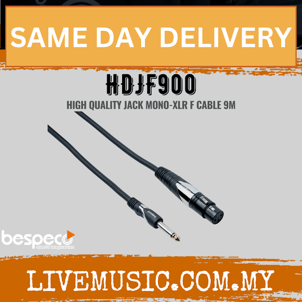 Bespeco HDJF900 High Quality Jack Mono-XLR F Cable 9M ( HDJF-900 )