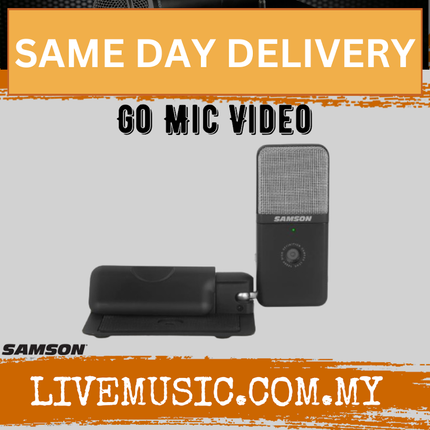 Samson Go Mic Video Portable USB Microphone with HD Webcam
