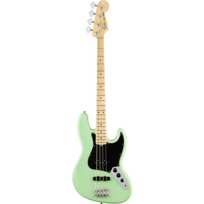 Fender American Performer Jazz Bass Guitar, Maple Fretboard with Bag - Satin Seafoam Green