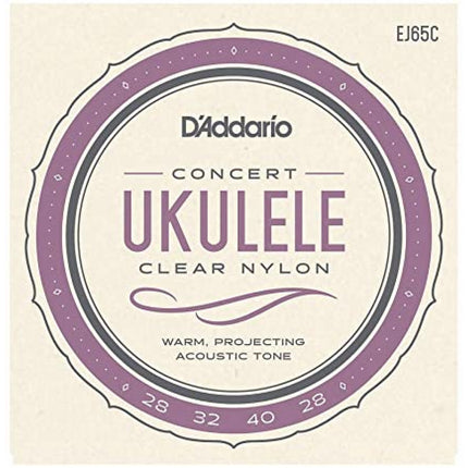 D'Addario EJ65C Pro-Arté Custom Extruded Nylon Ukulele Strings, Concert (EJ-65C/DAddario)