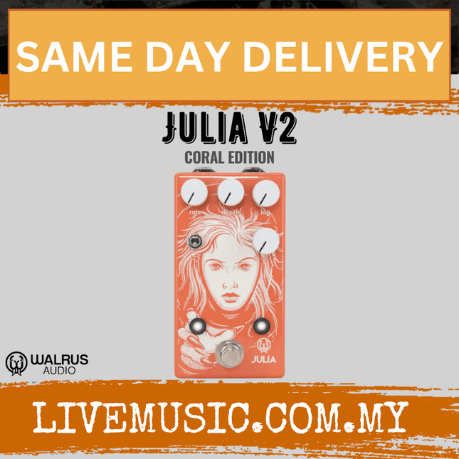 Walrus Audio Julia Analog Chorus & Vibrato V2, Coral Series