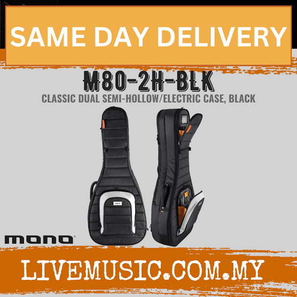 Mono Classic Dual Electric Guitar Case - Black (M80-2G-BLK)