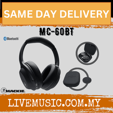 Mackie MC-60BT Wireless Noise Cancelling Headphones ( MC 60BT / MC60BT )