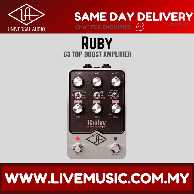 Universal Audio Ruby '63 Top Boost Amplifier Pedal