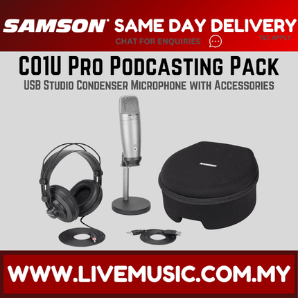 Samson C01U Pro Pack - Podcasting Pack (C01-U/C-01U)