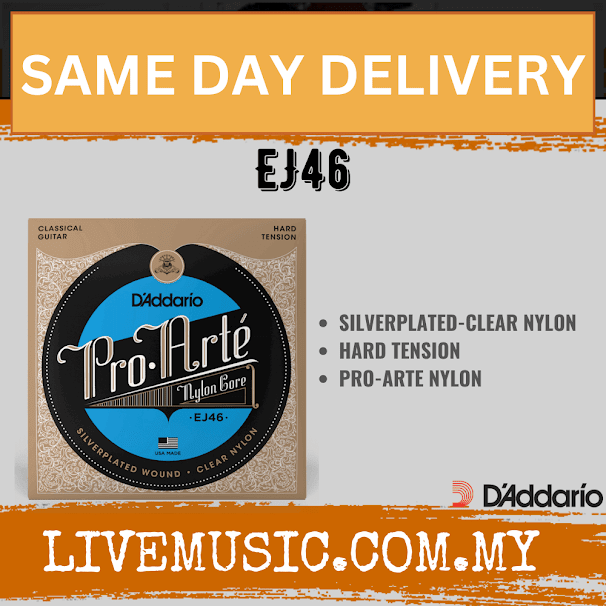 D'Addario EJ46 - Pro-Arté Nylon Classical Strings, Hard Tension (DAddario)
