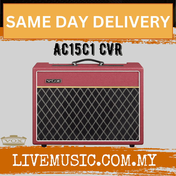 Vox Ltd AC15C1-CVR 15 Watt 1x12 2 Channel Tube Combo Guitar Amp Amplifier - Classic Vintage Red (AC15C1CVR/AC15C1 CVR)