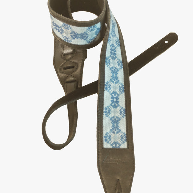 Livingston JLPBK-25 2.5 Inch Jacquard Leather Pattern Guitar Strap,Black ( JLPBK25 JLPBK 25 )