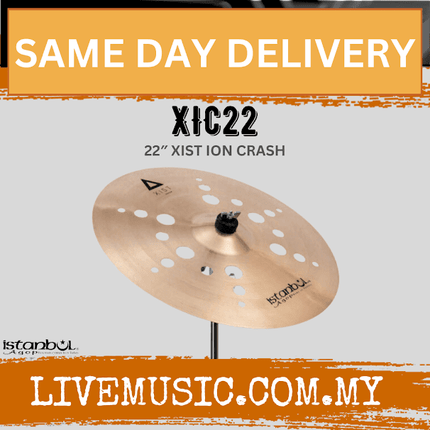 Istanbul Agop XIC22 22" Xist ION Crash Drum Set Drum Kit Cymbal (XIC 22/XIC-22)