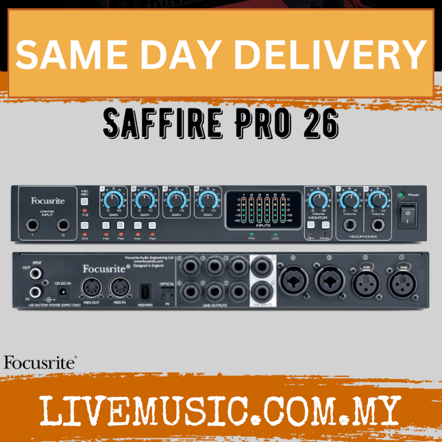 Focusrite Saffire Pro 26 18-in/8-out Firewire Interface