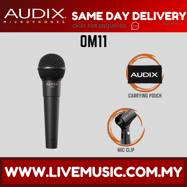 Audix OM11 Handheld Hypercardioid Dynamic Microphone ( OM-11 / OM 11 )