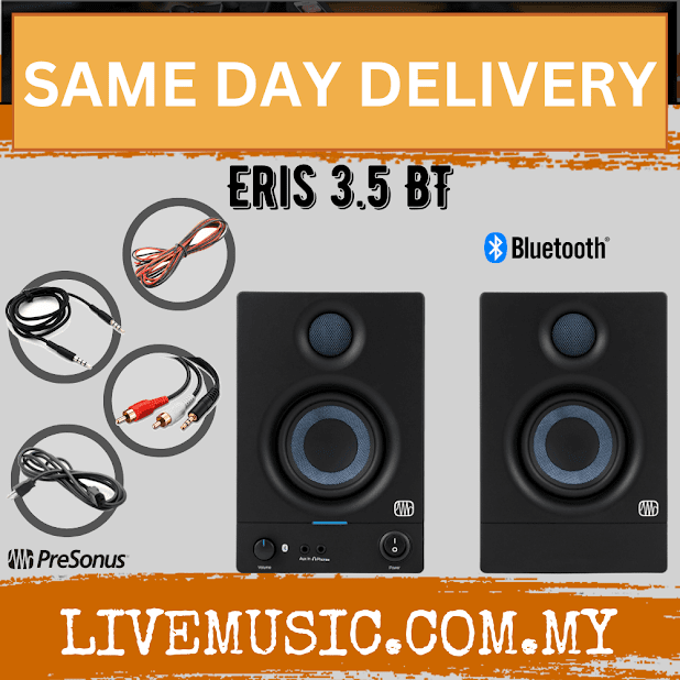 PreSonus Eris 3.5BT Studio Monitor, Pair ( Eris 35BT / 3.5BT ) Replace Eris E3.5 BT / E35BT