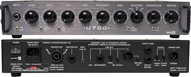 BLACKSTAR Unity Elite 700 Head Bass AMP (UnityElite700/Unity700)