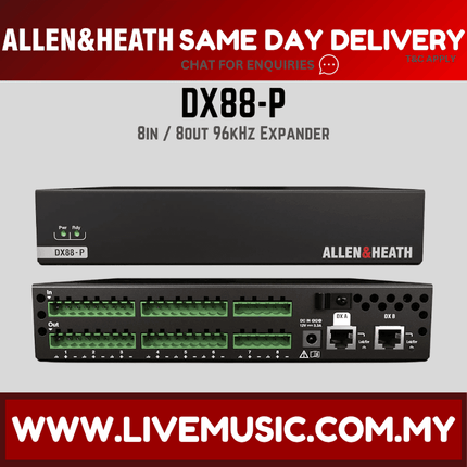 Allen & Heath DX88-P 8x8 96kHz Remote Control Expander Rack ( DX-88-P / DX 88-P )