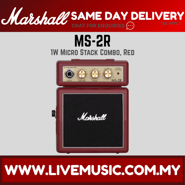 Marshall MS-2R - 1 Watt Battery-powered Micro Amplifier (MS2R / Ms-2 / MS2)