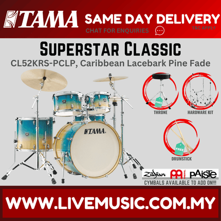 Tama Superstar Classic CL52KRS 5-Piece Drum Set - ( NO CYMBAL ) ( CL-52KRS