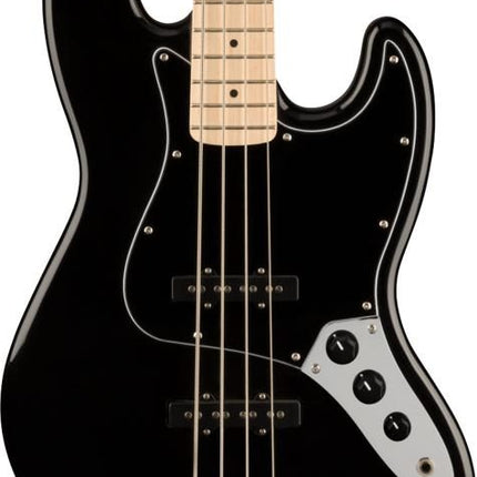 Squier Affinity Series Jazz Bass Guitar, Maple Fretboard - Black