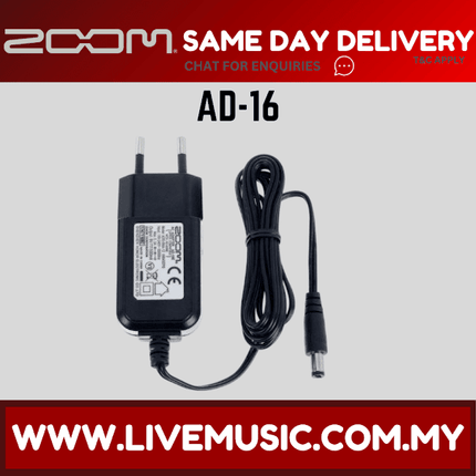 Zoom AD-16E - 9V Adapter Power Supply for Zoom Pedal Effects (AD16E/AD 16E)