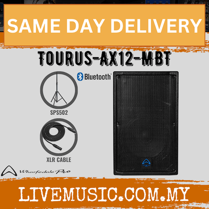 WHARFEDALE PRO TOURUS-AX12MBT Series 350 Watts RMS 12" 2-Way Loudspeaker with Bluetooth - Each / Pair (AX12MBT/AX12-MBT)