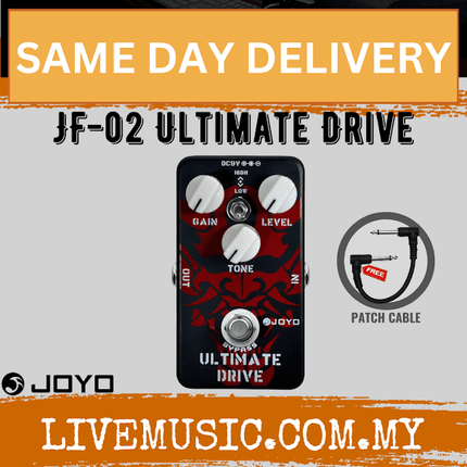 Joyo JF-02 Ultimate Drive Rich Bordering On Distortion Overdrive Pedal For Electric Guitar Effect ( JF02 / JF 02 )