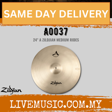 Zildjian 24" A Series Zildjian Medium Ride Cymbal (A0037)