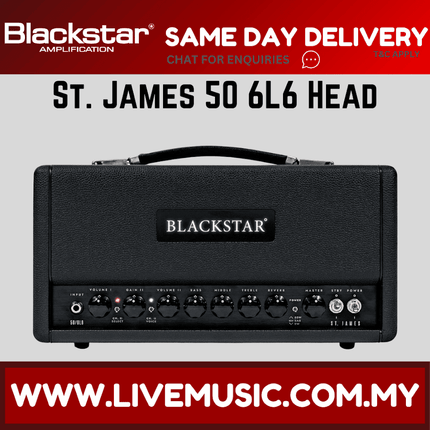 Blackstar St. James 50 6L6H 50W Valve Amplifier Head ( StJames506L6H )