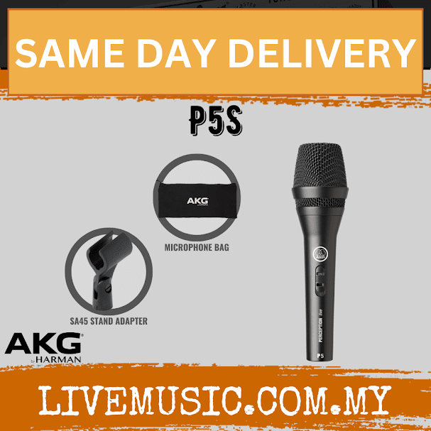 AKG P5S High-performance dynamic vocal microphone with on/off switch (P5-S/P5 S)