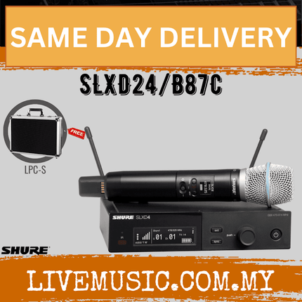 Shure SLXD24/B87C Wireless System with Beta 87C Handheld Transmitter ( SLXD SLXD24-B87C / SLXD24B87C )