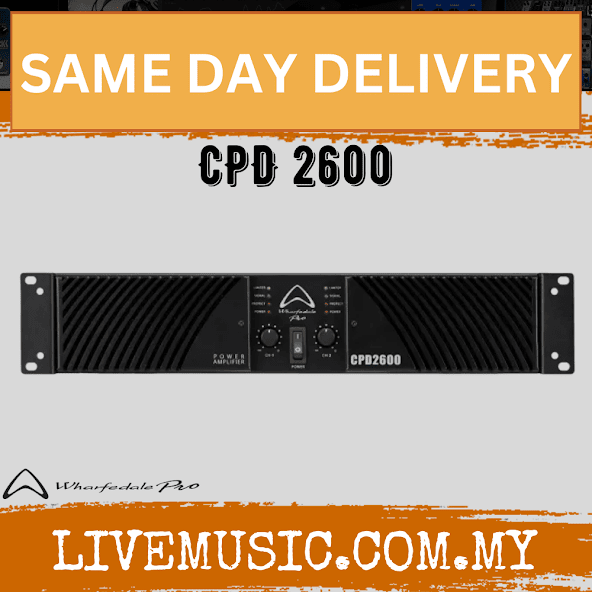Wharfedale Pro CPD2600 power amplifier front panel with controls and CPD2600 label