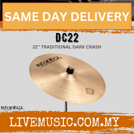 Istanbul Agop DC22 22" Traditional Dark Crash Cymbal ( DC-22 / DC 22 )