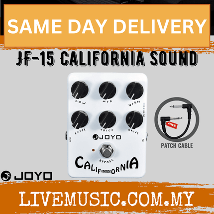 Joyo JF-15 California Sound Guitar Effect Pedal Amp Overdrive to Distortion Simulator ( JF15 / JF 15 )
