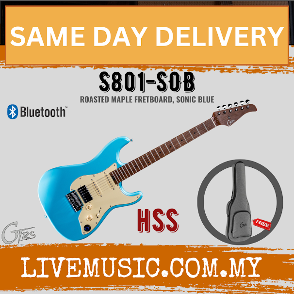 GTRS S801-SOB Intelligent Electric Guitar Roated Maple FB, Sonic Blue