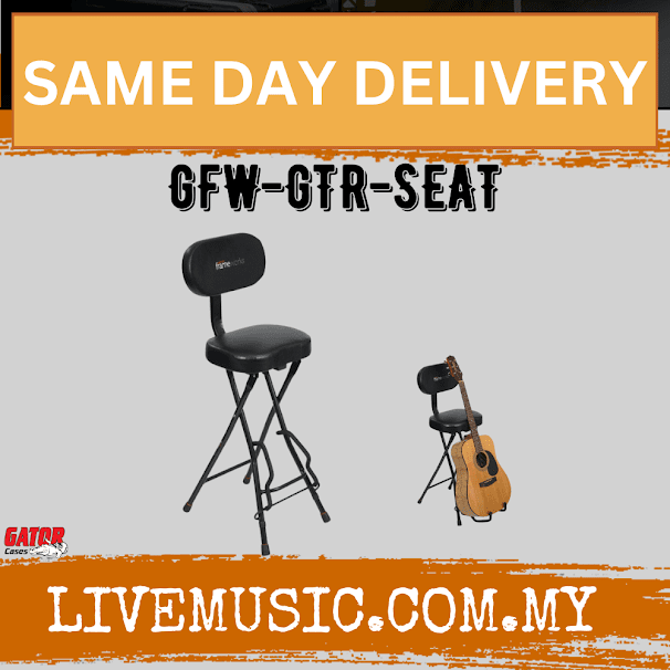 Gator Frameworks GFW-GTR-SEAT Guitar Performance Seat & Single-Guitar Stand Combo (GFWGTRSEAT)