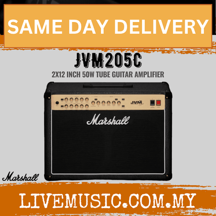 Marshall JVM205C 2x12 Inch 50 Watt Tube Guitar Amplifier (JVM-205C)