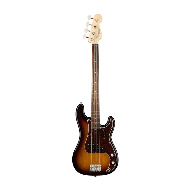 3-tone sunburst Precision Bass guitar with rosewood fretboard