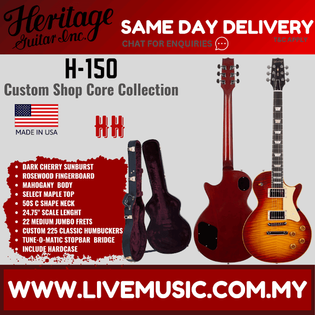 Heritage Custom Shop Core Collection H-150 Electric Guitar with Case, Dark Cherry Sunburst ( H150 / H 150 )