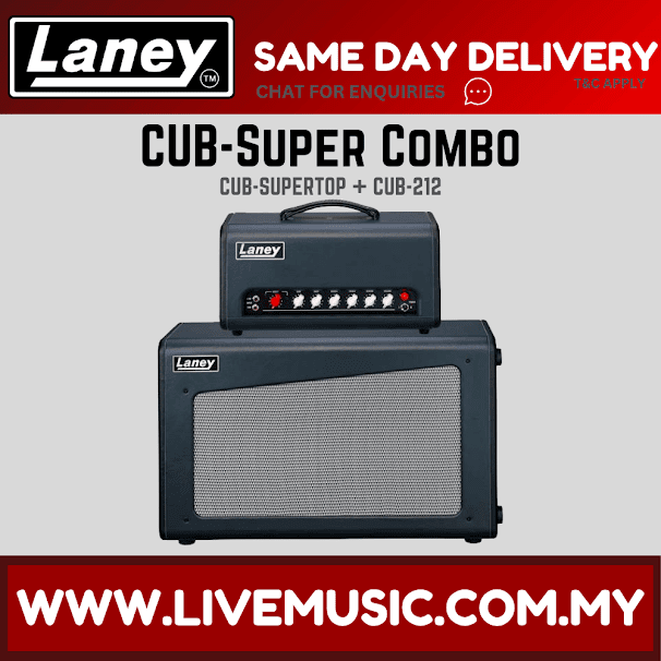 Laney Cub Supertop 15W Head and Cub 212 Speaker Cabinet