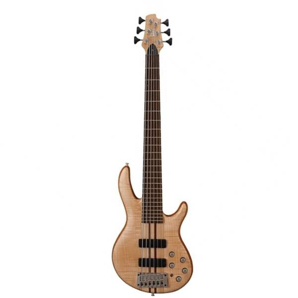 Cort A6 Plus FMMH 6-String Bass Guitar Jatoba Fretboard with Bag - Open Pore Natural