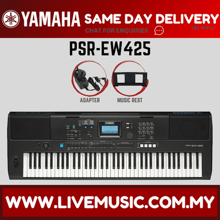 Yamaha PSR-EW425 76 Key Portable Keyboard Package ( PSREW425 PSR EW425 )