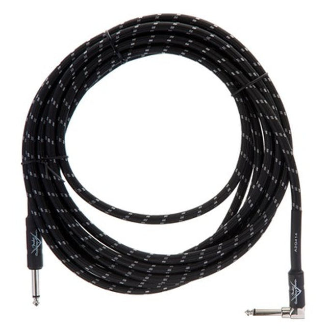 Fender Custom Shop Performance Series 18.6ft Angled Instrument Cable - Black Tweed