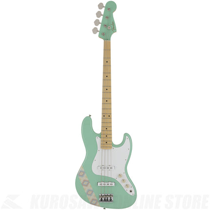 Fender Japan Silent Siren Signature Jazz Bass Guitar, Maple Fretboard with Gig Bag - Surf Green