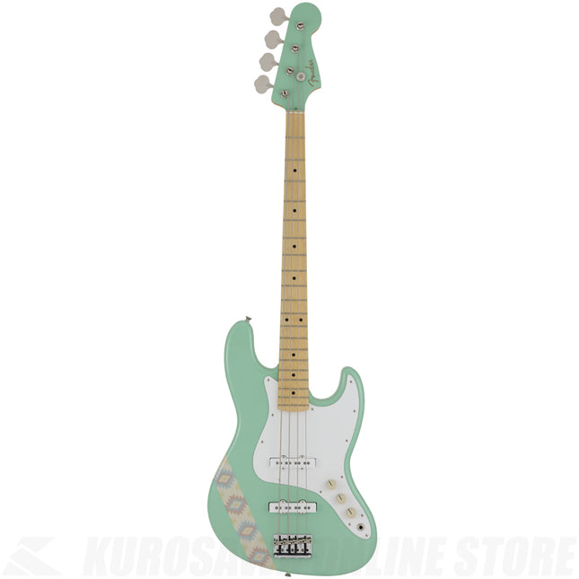 Fender Japan Silent Siren Signature Jazz Bass Guitar, Maple Fretboard with Gig Bag - Surf Green