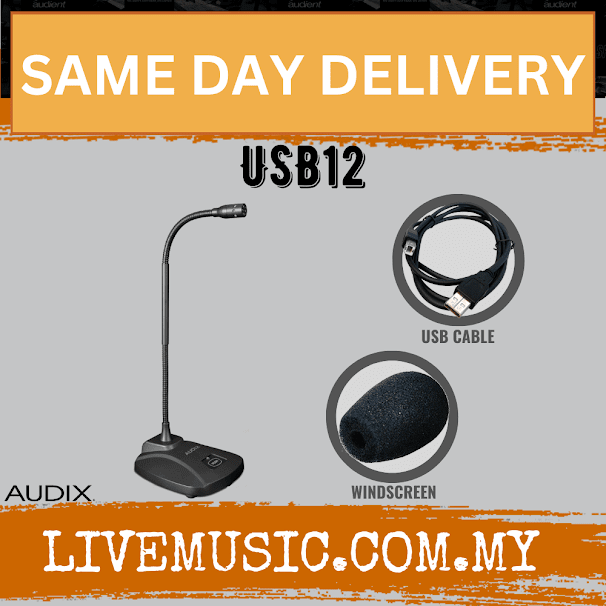 Audix USB12 USB CONDENSER VOCAL MICROPHONE ( USB-12 / USB 12 )