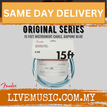 Fender Original Series Instrument Cable, 15ft - Daphne Blue