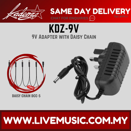 Kadenza KDZ-9v Power Adapter For Guitar Effect Pedal BOSS/MXR/Zoom ( KDZ9V )