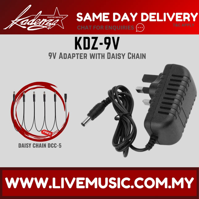 Kadenza KDZ-9v Power Adapter For Guitar Effect Pedal BOSS/MXR/Zoom ( KDZ9V )