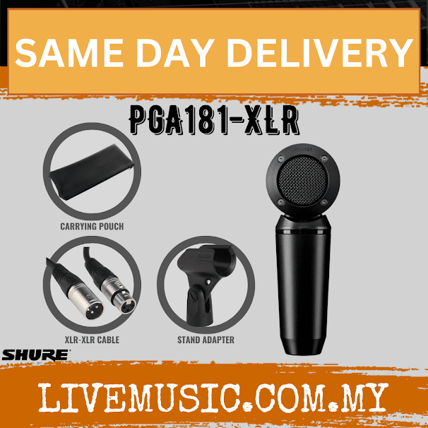 Shure PGA181-XLR Side-Address Cardioid Condenser Microphone ( PGA 181 / PGA181 )