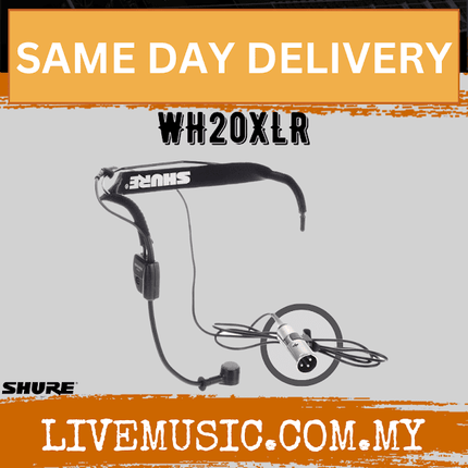 Shure WH20XLR Headset Mic with XLR Connector for Balanced Mic Output (WH20 XLR / WH20-XLR)